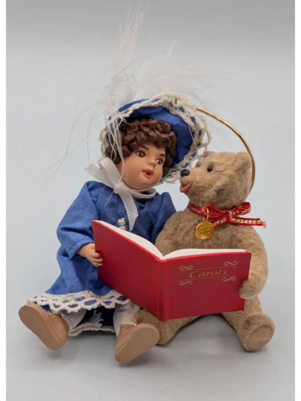 Hallmark Keepsake Beverly and Teddy 1995, Doll Bear Songbook Vintage Ornament